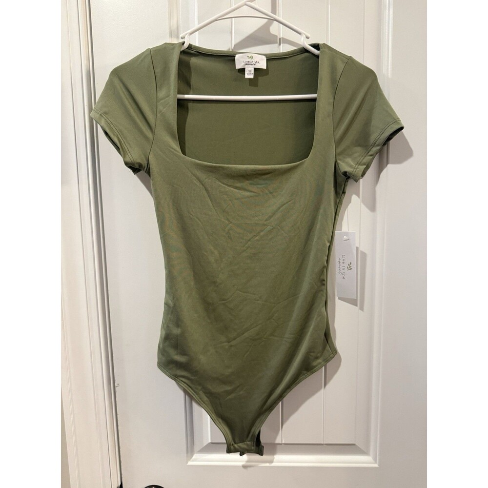Live In The Moment Olive green bodysuit size XS